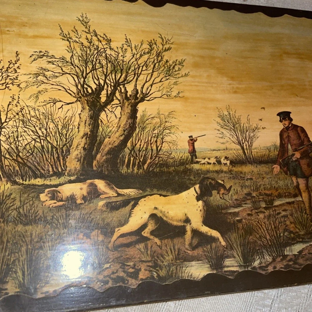Snipe Shooting Hunting Scene Wall Plaque Rustic Cabin Lodge Decor